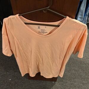 Peach V-Neck Women's Top